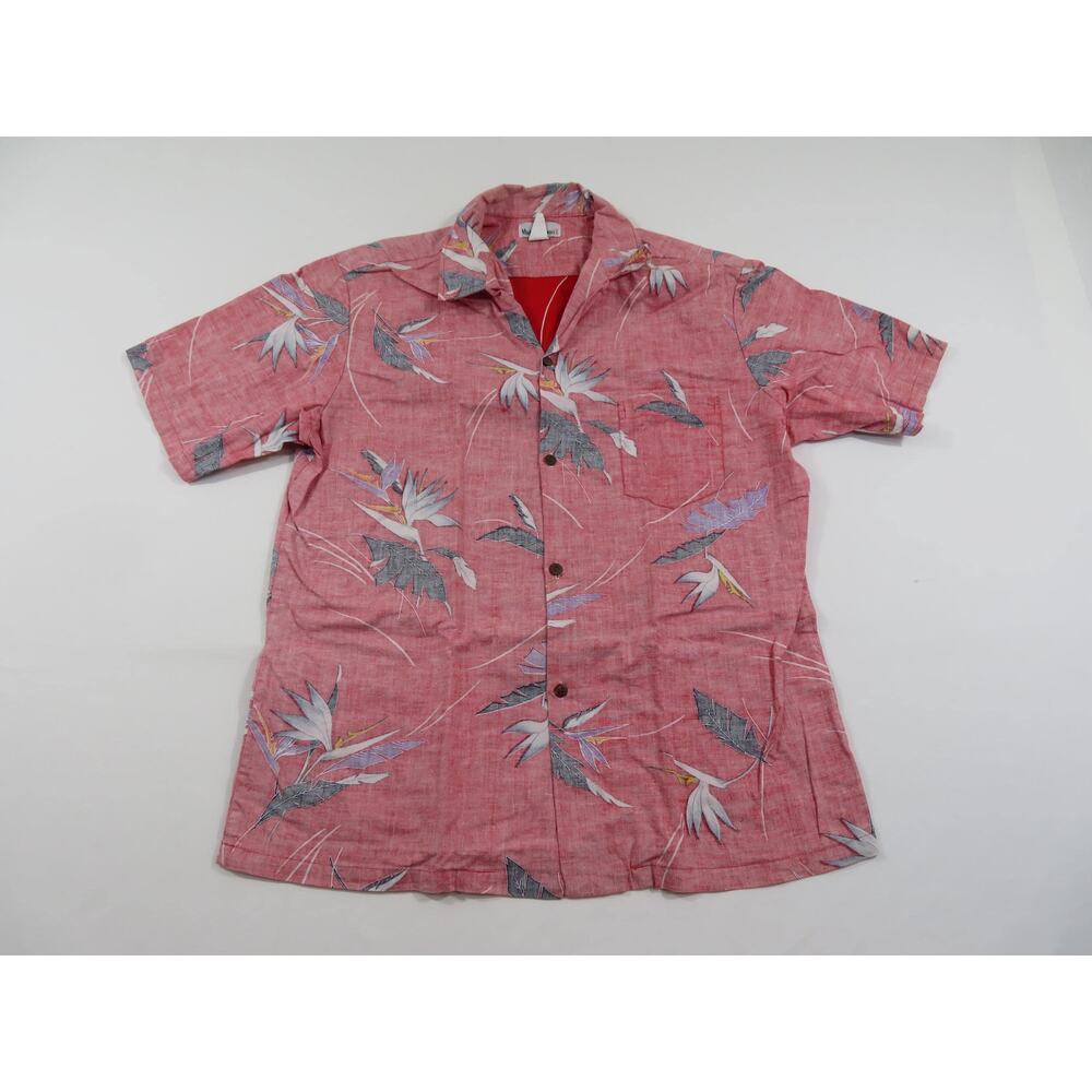 Hawaiian Casual Floral Print Shirt Faded Red Hawaii Brand Sz XL